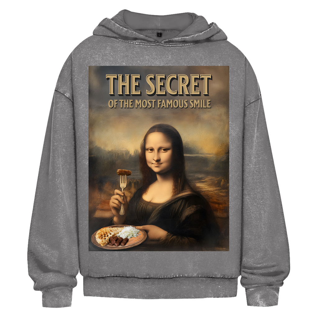 Mona Lisa Verwaschener Oversize-Hoodie