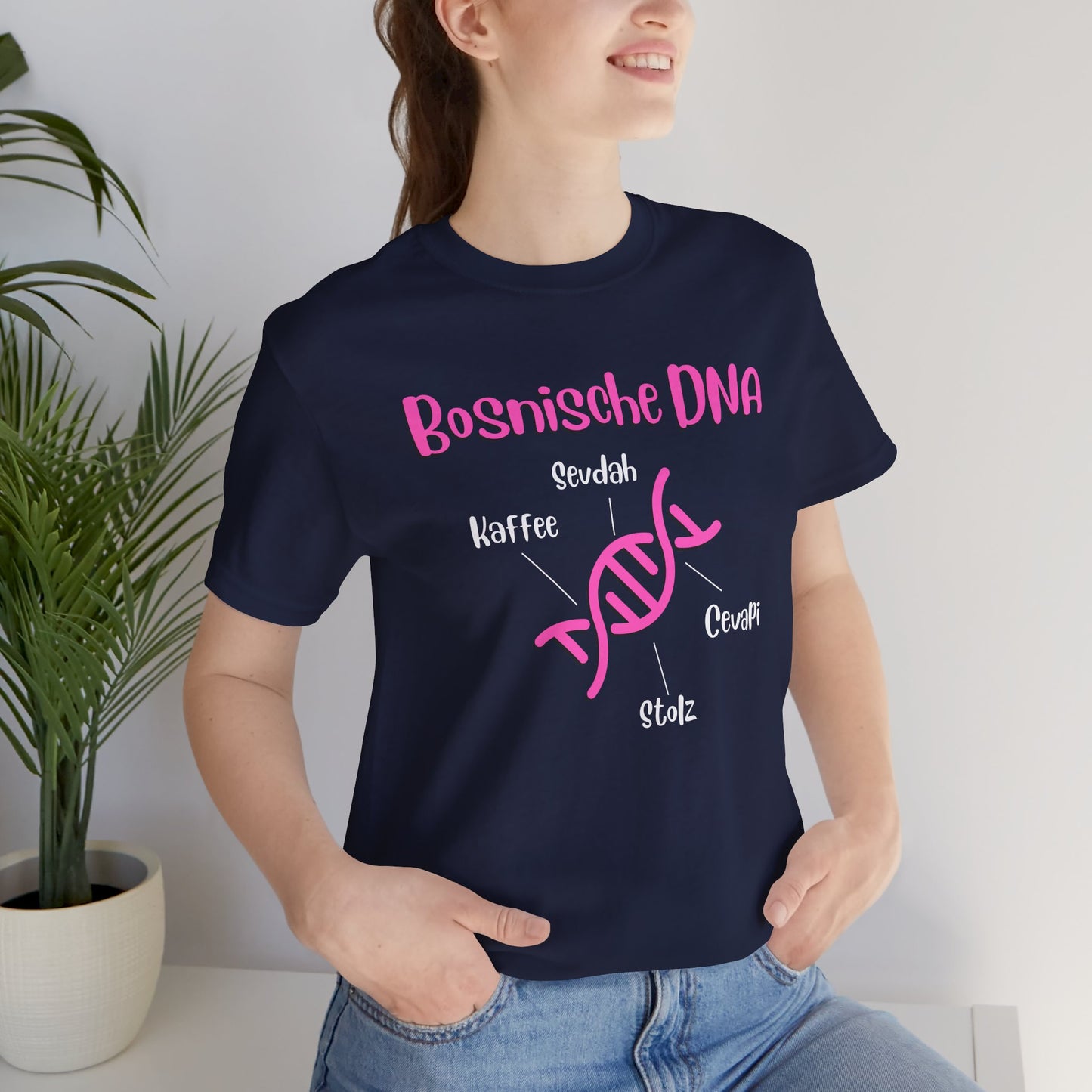 Bosnische DNA Unisex Kurzärmeliges T-Shirt