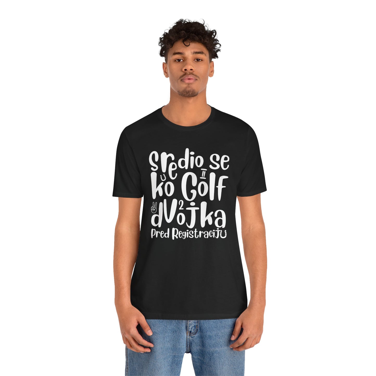 VW Golf 2 bosnisch Lustiges Kurzarm-T-Shirt