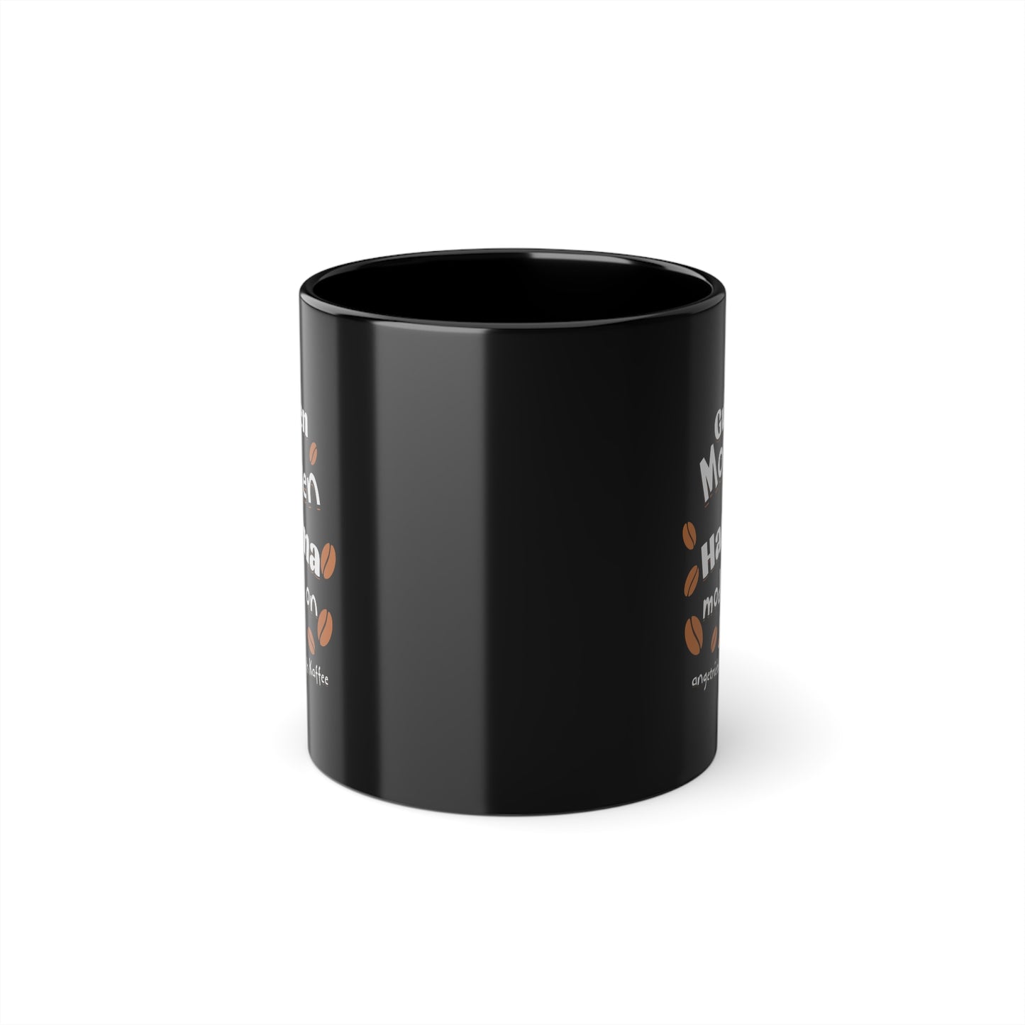 Guten Morgen Schwarze Tassekaffee