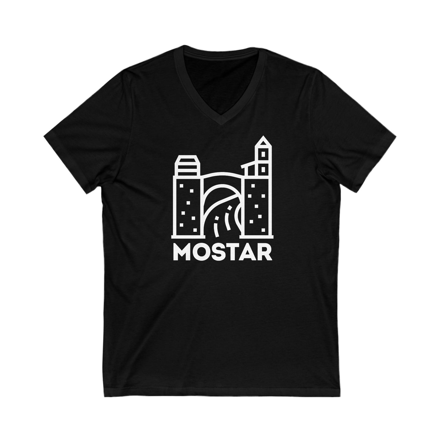 Mostar Kurzarm-T-Shirt mit V-Ausschnitt