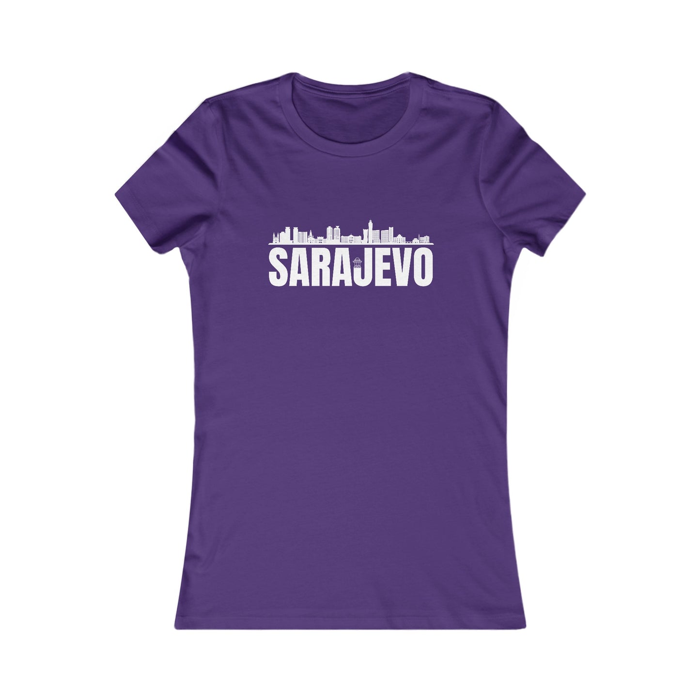 Slim-Fit-Damen-T-Shirt mit Sarajevo-Motiv