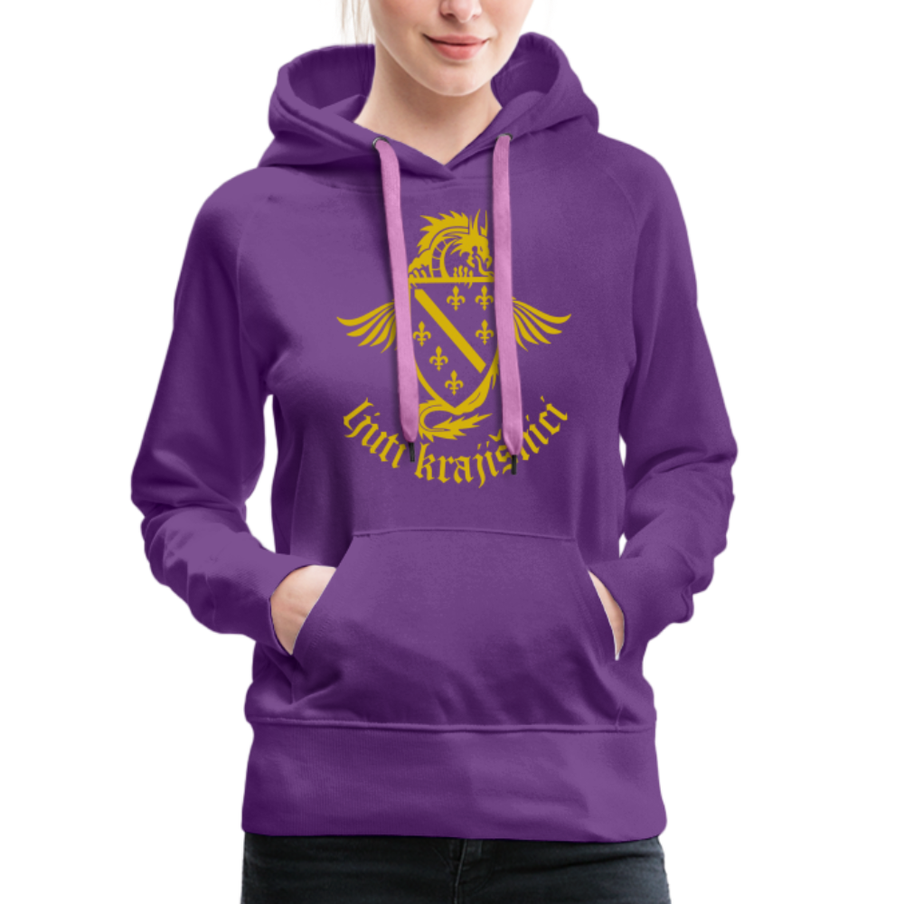 Ljuti Krajisnici Damen Premium Kapuzenpullover - Purple