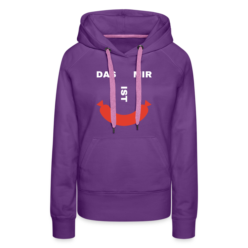 Das ist mir Wurst Damen Premium Hoodie - Purple