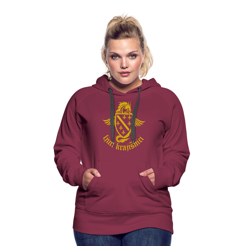 Ljuti Krajisnici Damen Premium Kapuzenpullover - Bordeaux