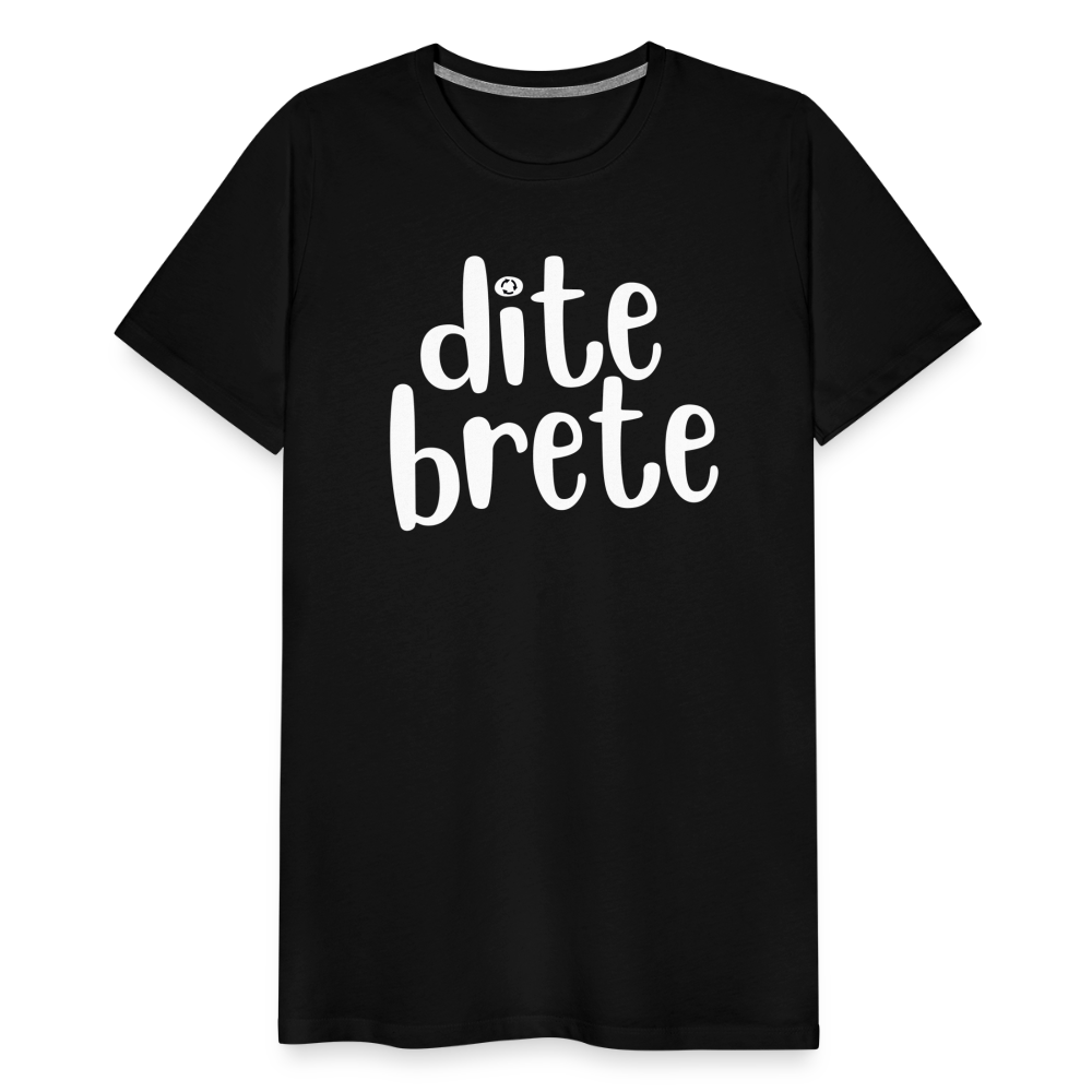 Dite Brete Herren Premium T-Shirt - Schwarz