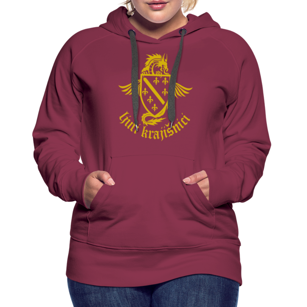 Ljuti Krajisnici Damen Premium Kapuzenpullover - Bordeaux