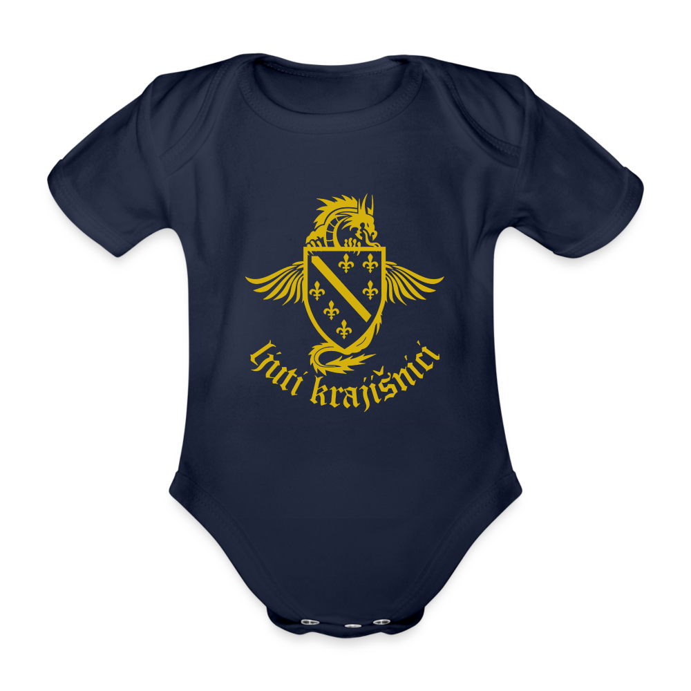 Ljuti Krajisnici Baby Bio-Kurzarm-Body - Dunkelnavy