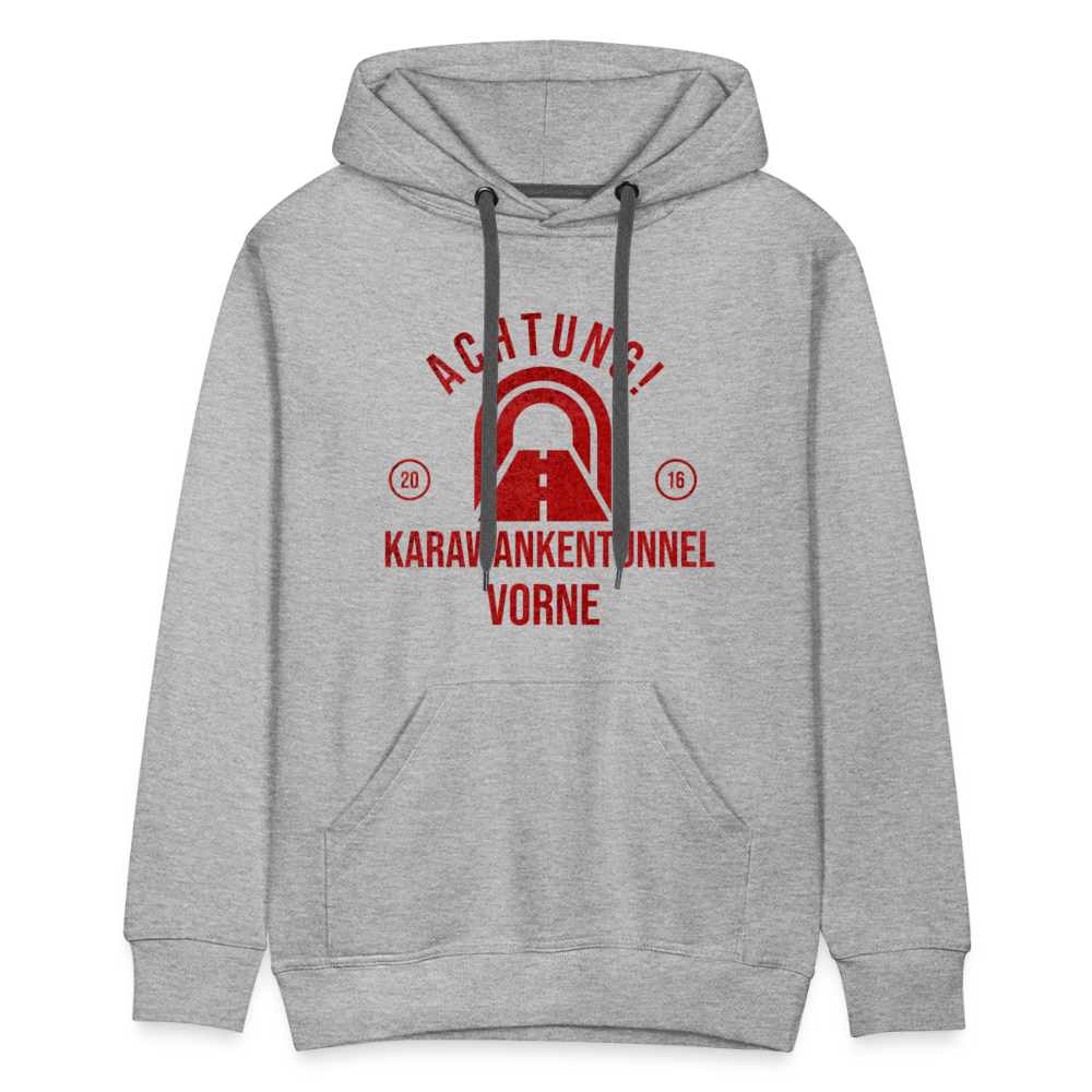 Karawankentunnel Männer Premium Hoodie - Grau meliert