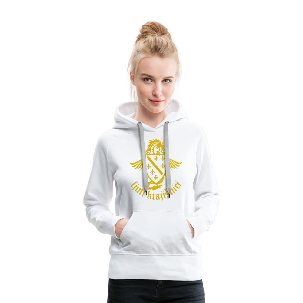 Ljuti Krajisnici Damen Premium Kapuzenpullover - Weiß