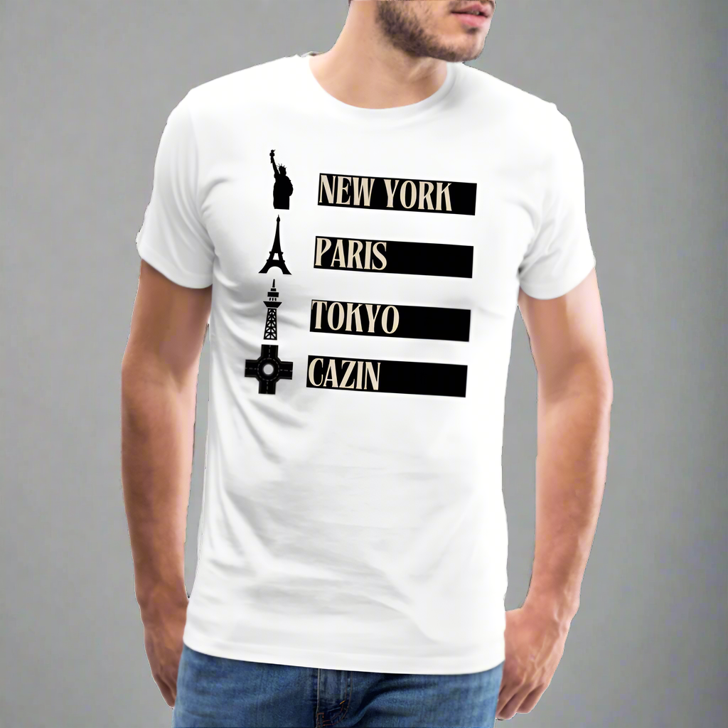Cazin Herren Premium T-Shirt - Weiß