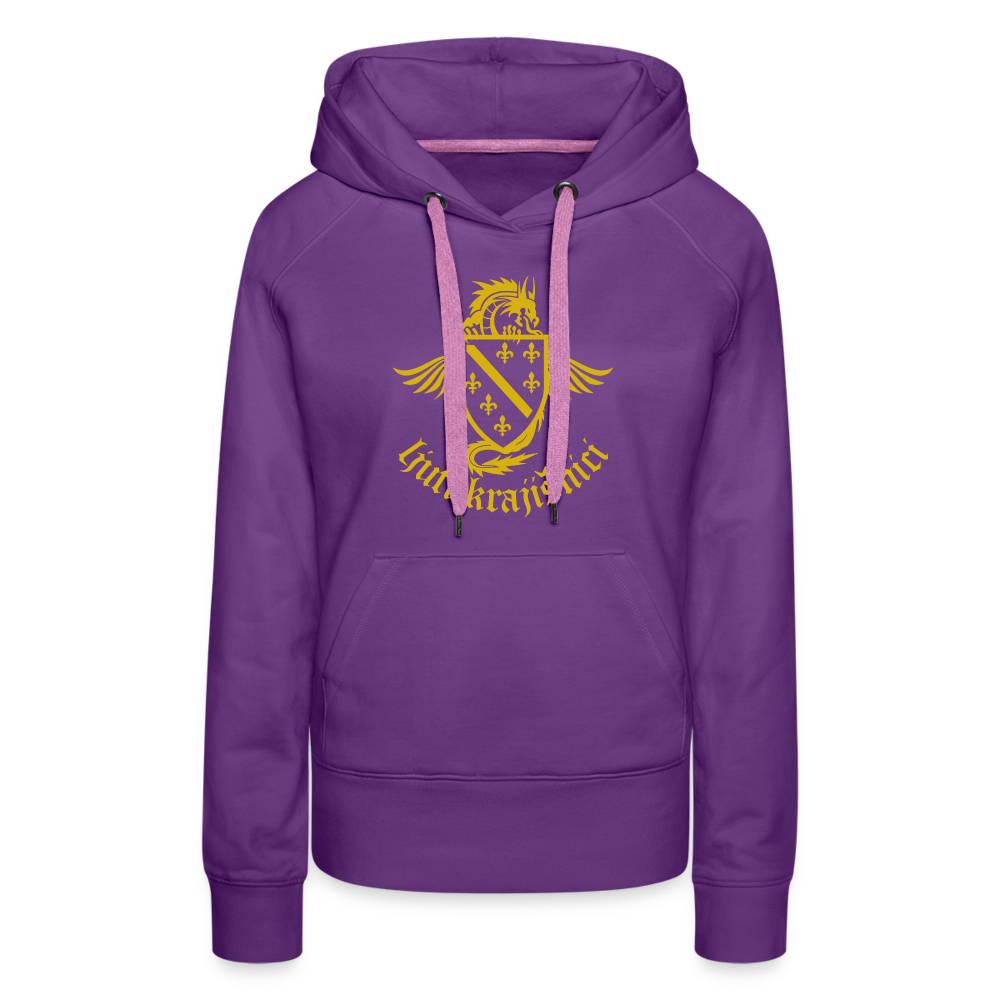 Ljuti Krajisnici Damen Premium Kapuzenpullover - Purple