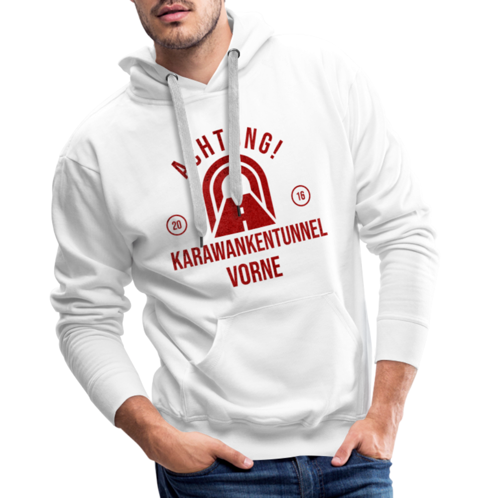 Karawankentunnel Männer Premium Hoodie - Weiß