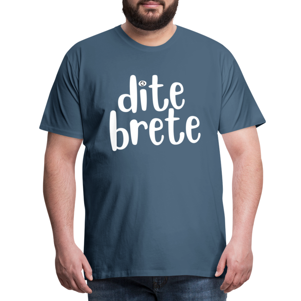 Dite Brete Herren Premium T-Shirt - Blaugrau
