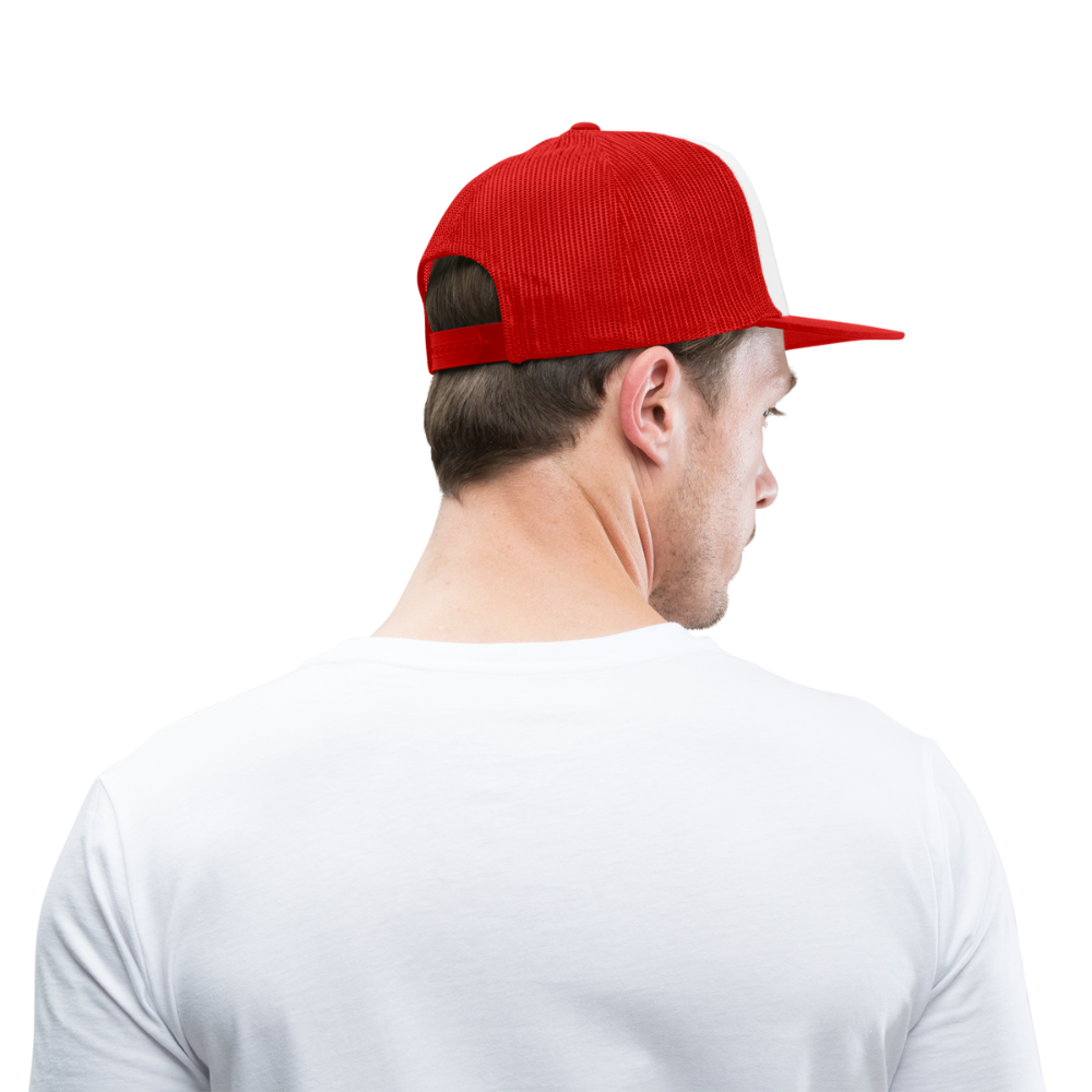 Baustelac Trucker-Kappe - Weiß/Rot