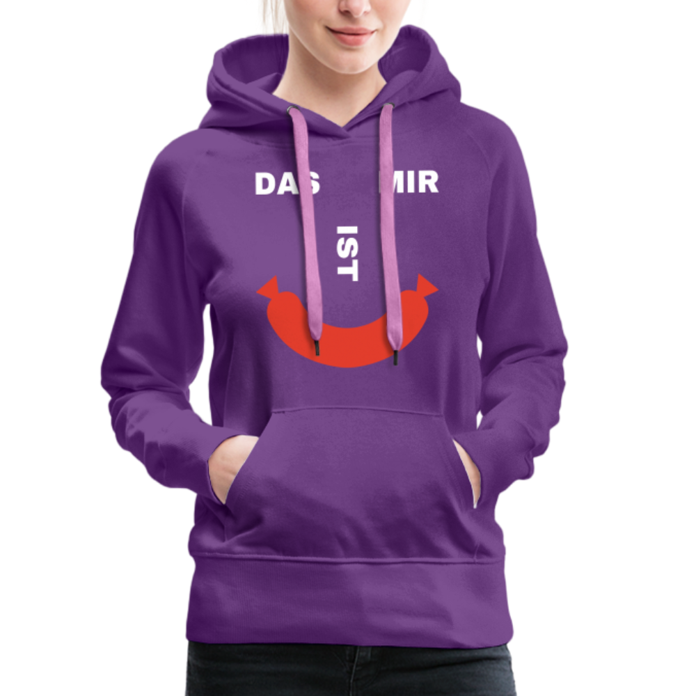 Das ist mir Wurst Damen Premium Hoodie - Purple