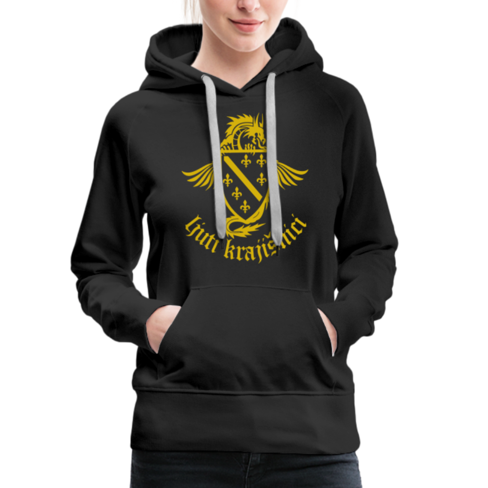Ljuti Krajisnici Damen Premium Kapuzenpullover - Schwarz