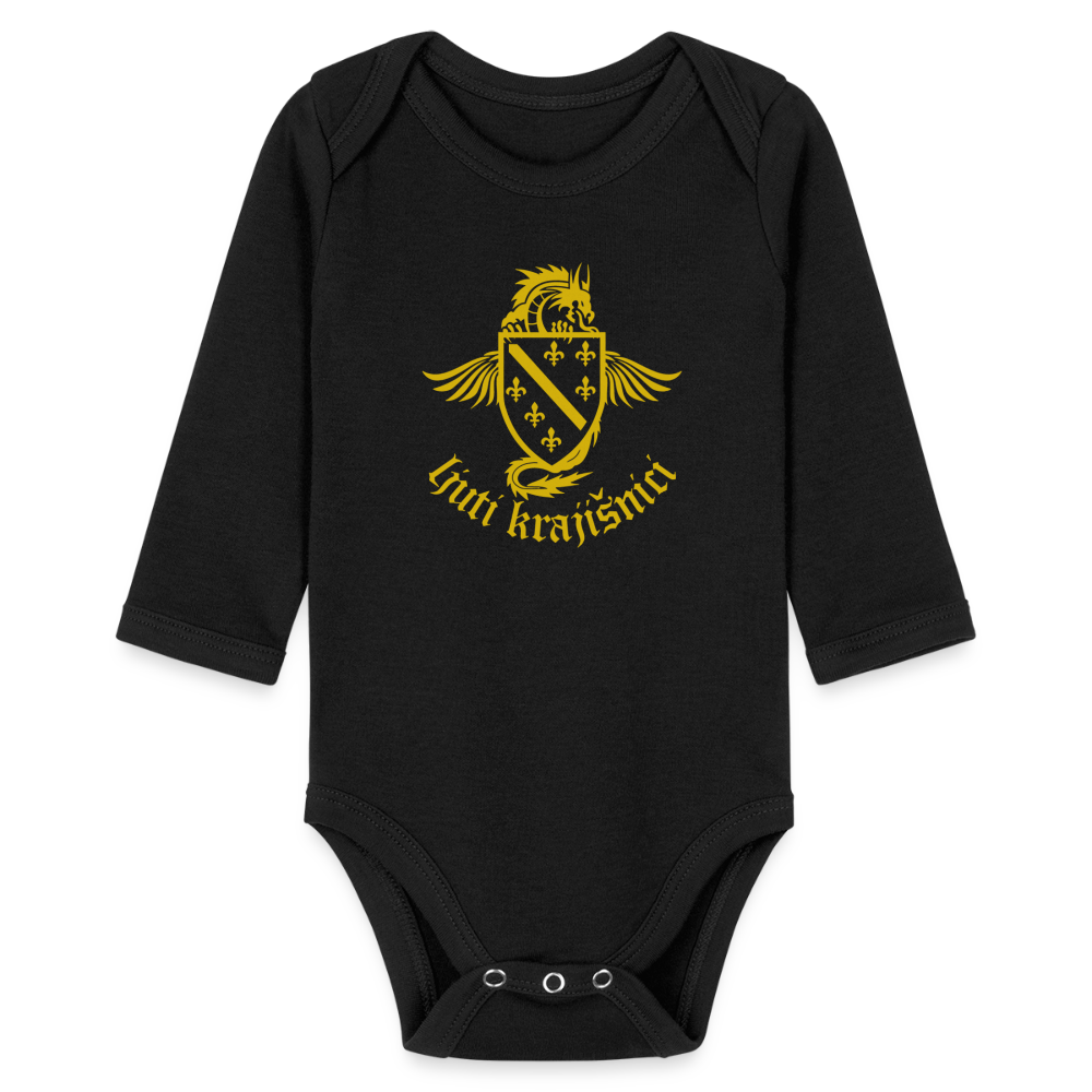 Ljuti Krajisnici Baby Bio-Langarm-Body - Schwarz