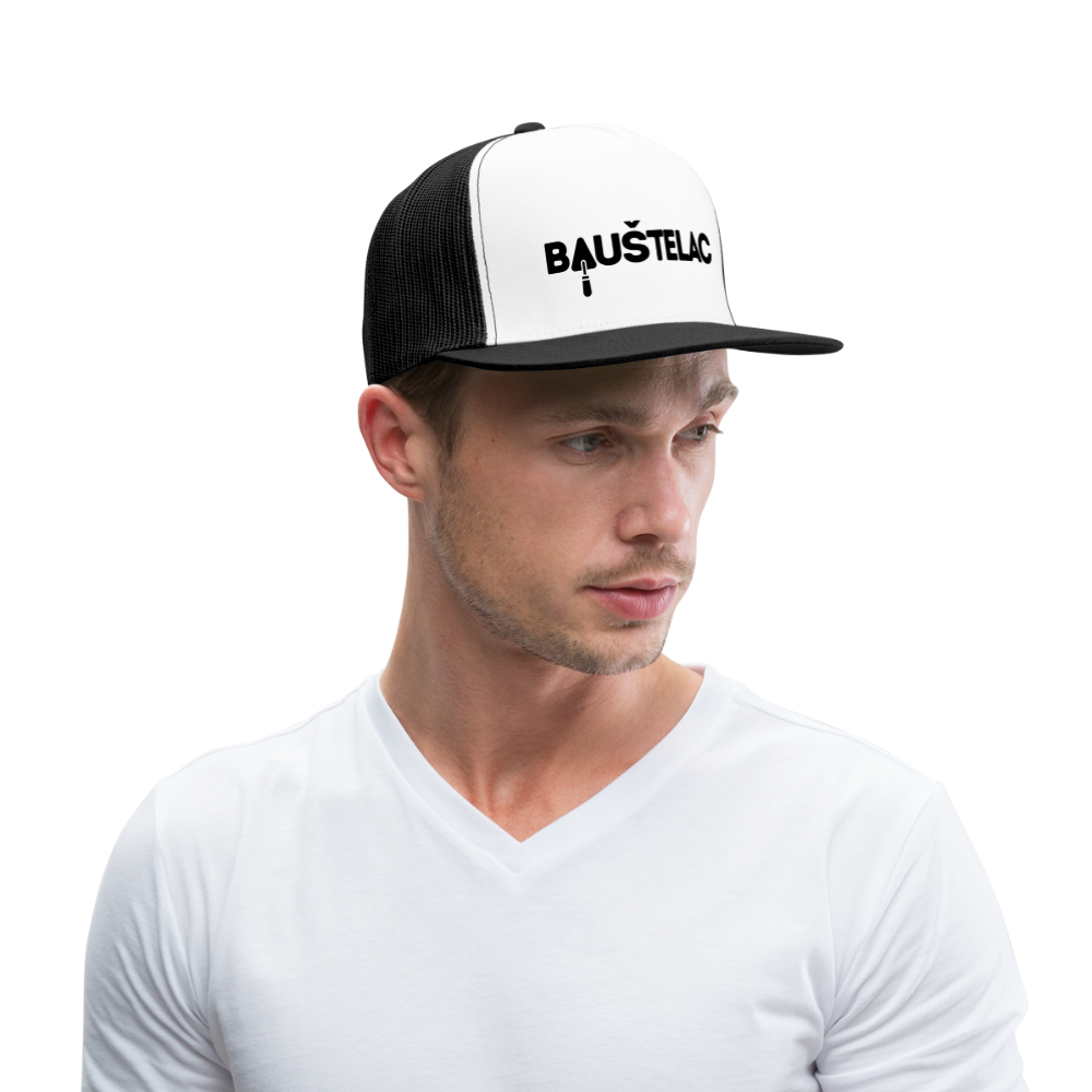 Baustelac Trucker-Kappe - Weiß/Schwarz