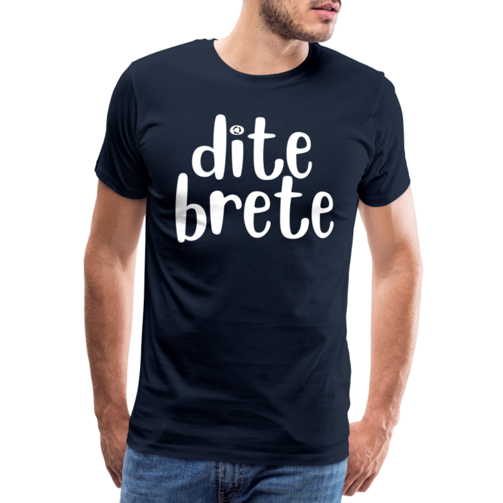 Dite Brete Herren Premium T-Shirt - Navy