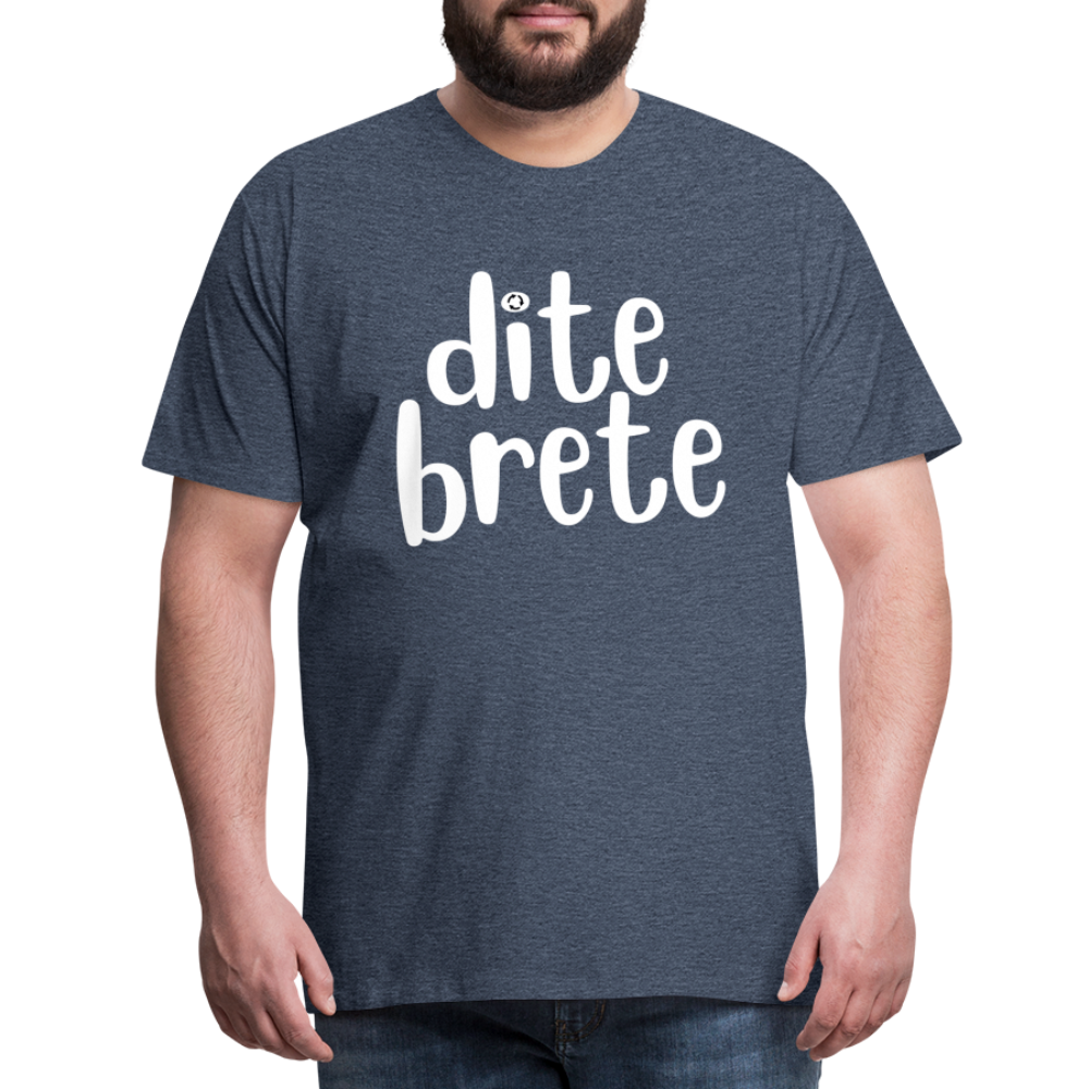 Dite Brete Herren Premium T-Shirt - Blau meliert