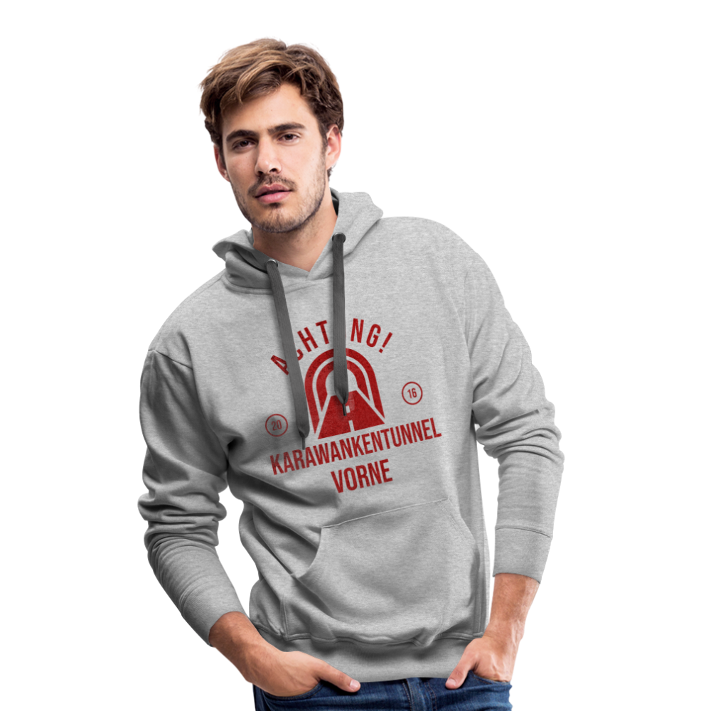 Karawankentunnel Männer Premium Hoodie - Grau meliert