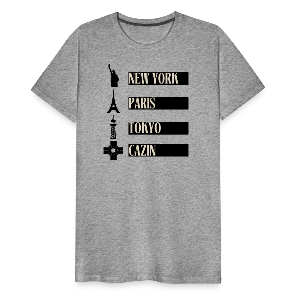 Cazin Herren Premium T-Shirt - Grau meliert