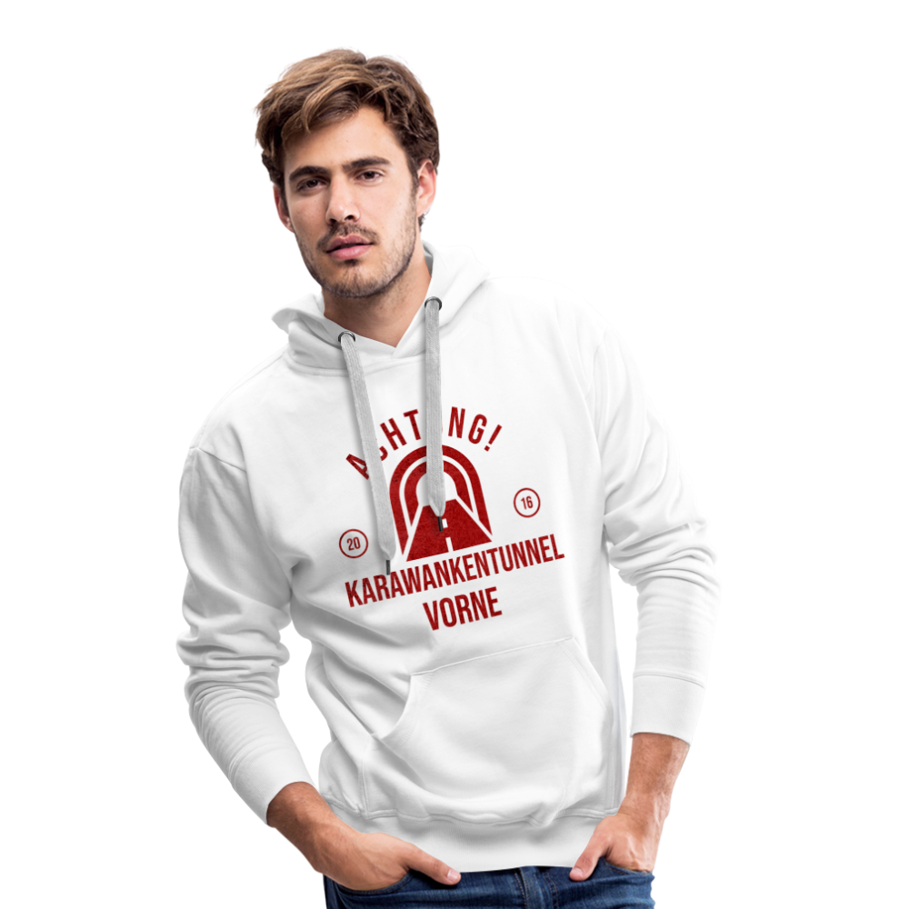 Karawankentunnel Männer Premium Hoodie - Weiß