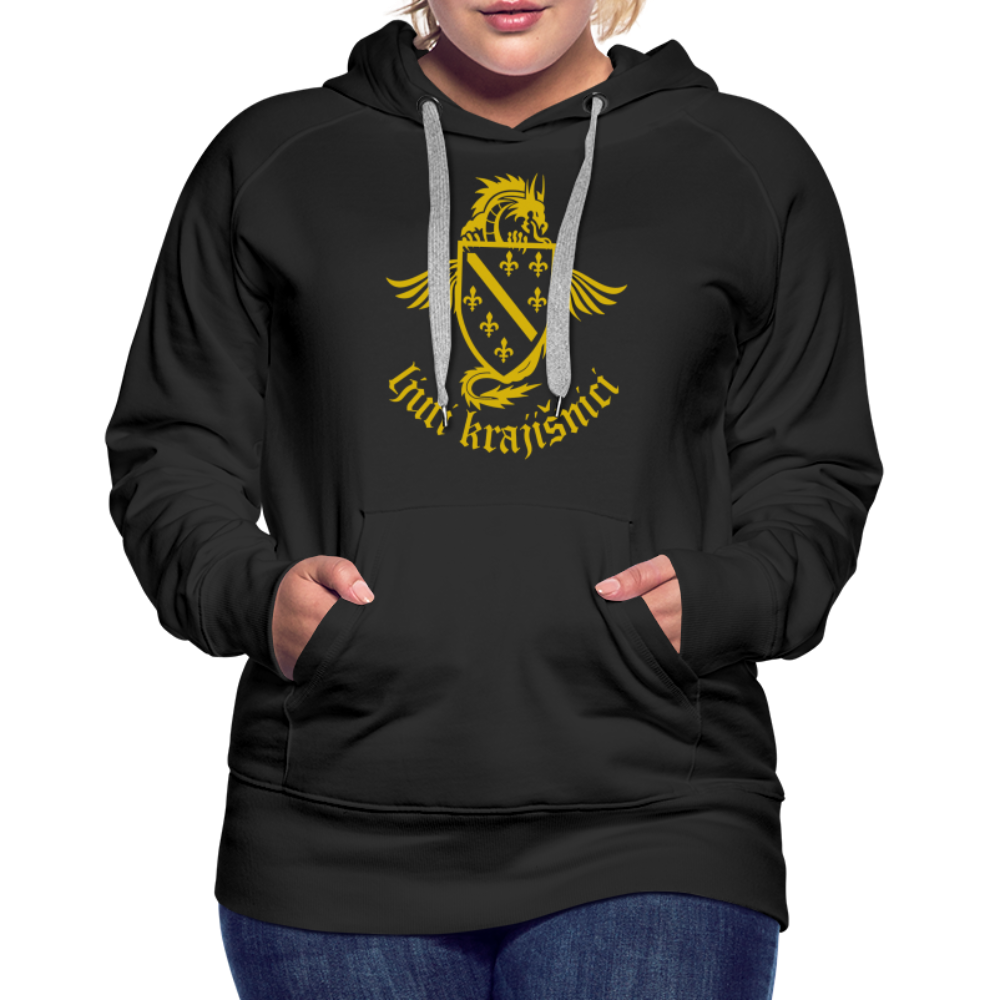 Ljuti Krajisnici Damen Premium Kapuzenpullover - Schwarz