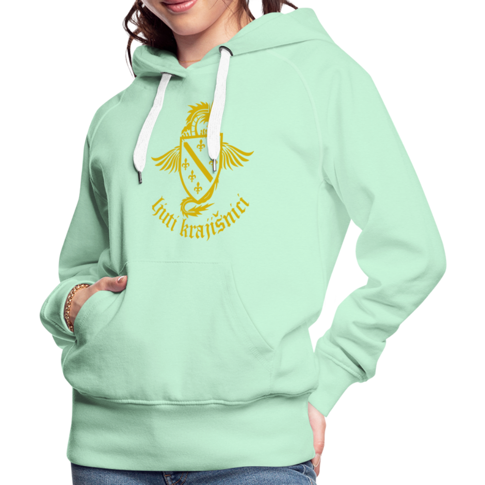 Ljuti Krajisnici Damen Premium Kapuzenpullover - helles Mintgrün