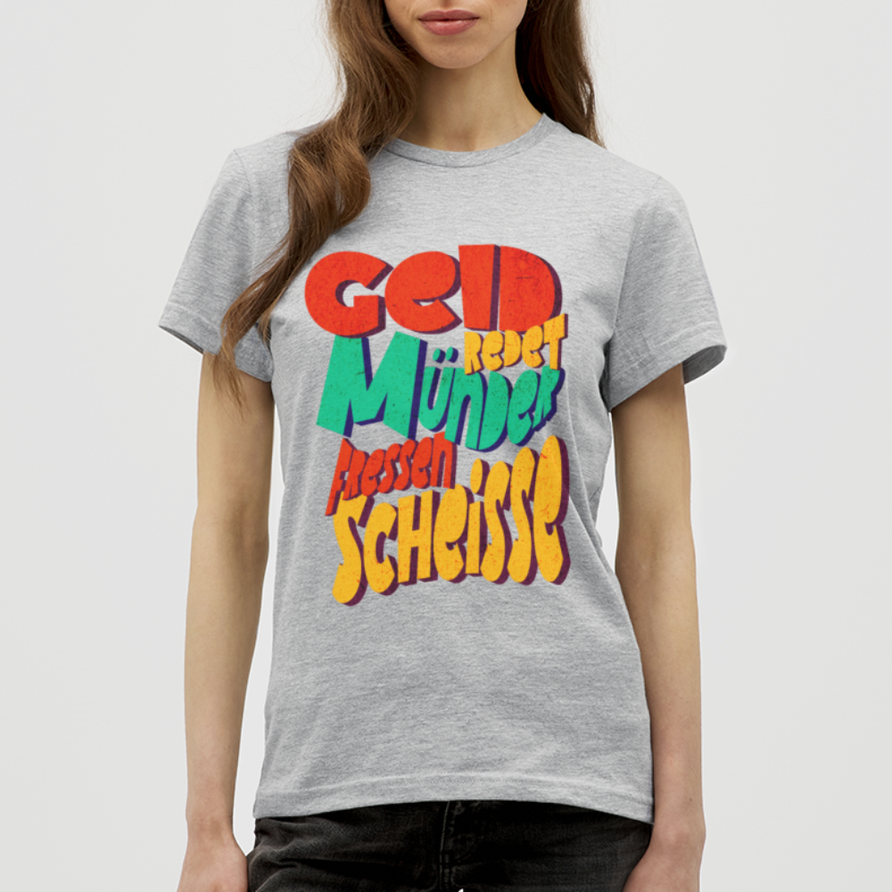 Geld Frauen T-Shirt - Grau meliert