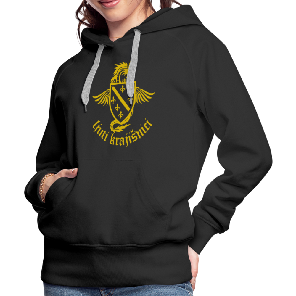 Ljuti Krajisnici Damen Premium Kapuzenpullover - Schwarz