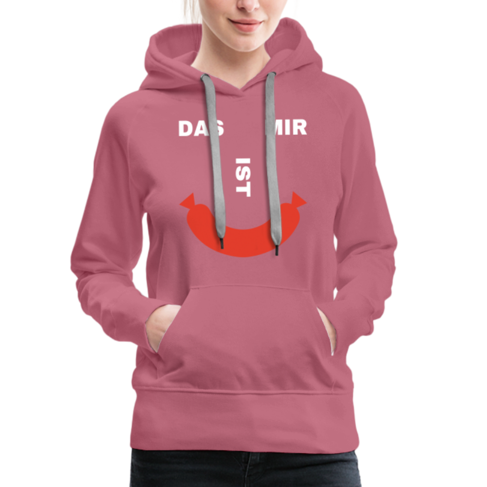 Das ist mir Wurst Damen Premium Hoodie - Malve
