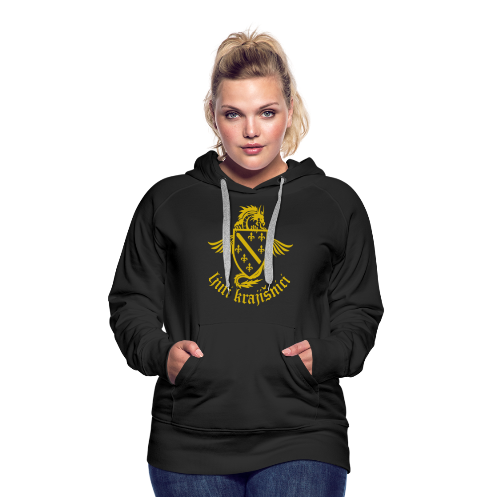 Ljuti Krajisnici Damen Premium Kapuzenpullover - Schwarz