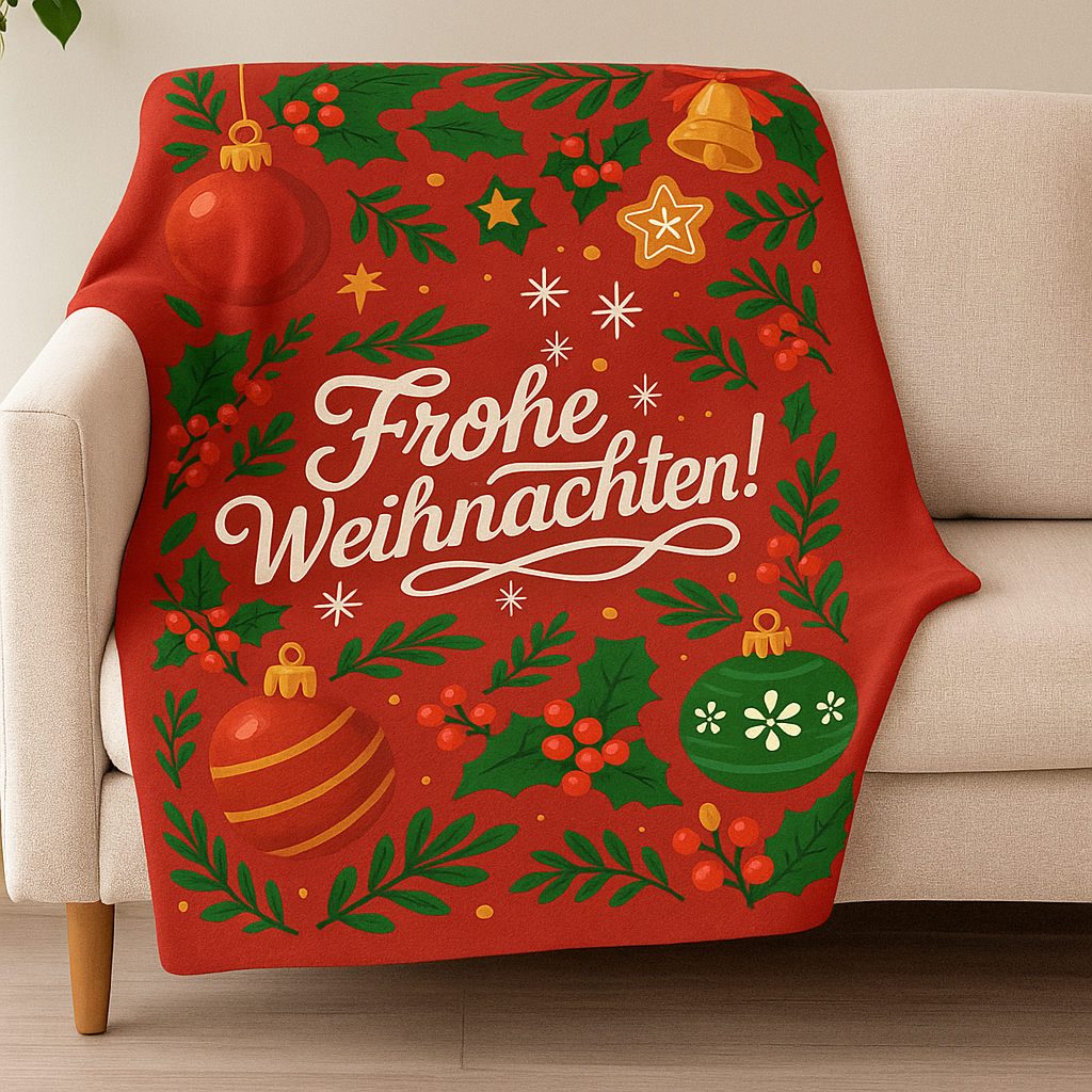 Frohe Weihnachten Premium Decke