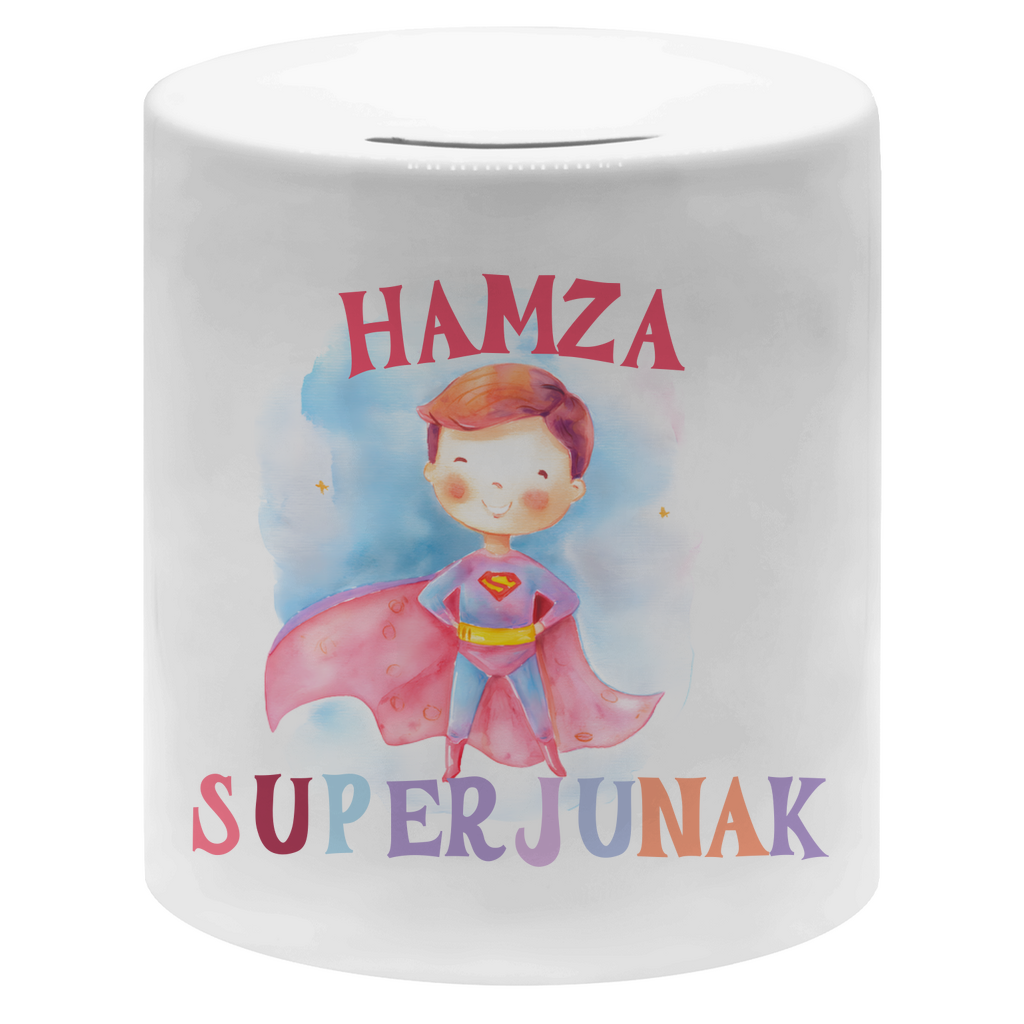 Personalisierte Kinder Superheld Spardose