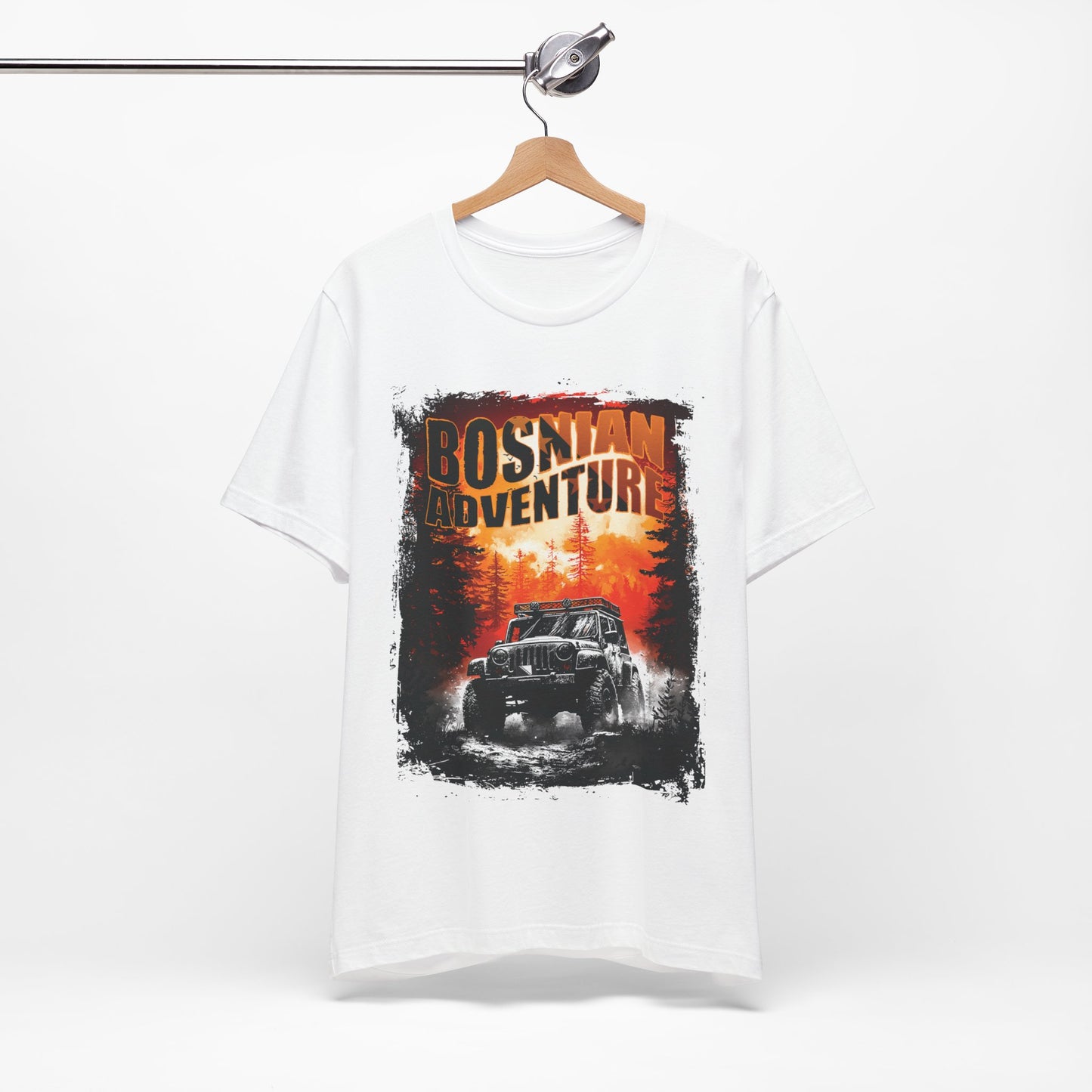 Bosnisches Abenteuer Tee - Unisex Jersey Jeep Kurzarm