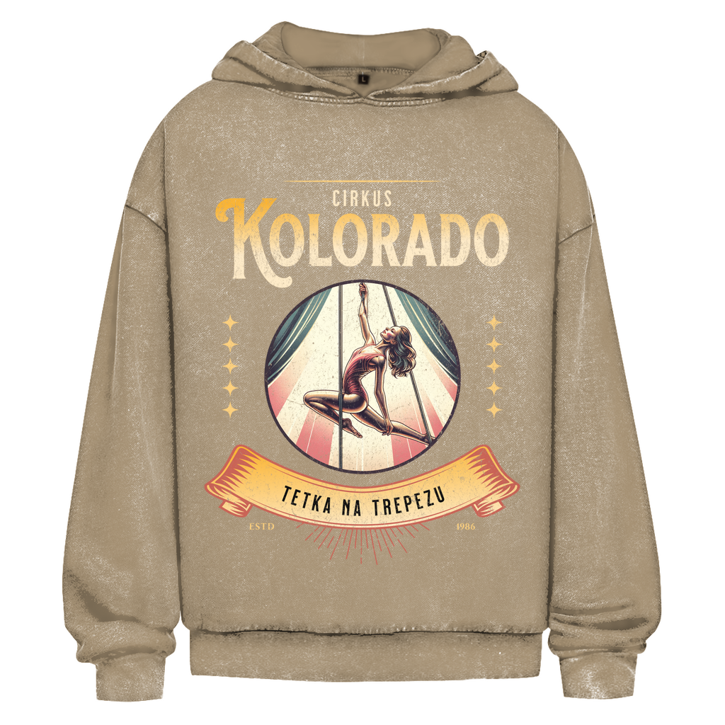 Cirkus Kolorado Verwaschener Oversize-Hoodie