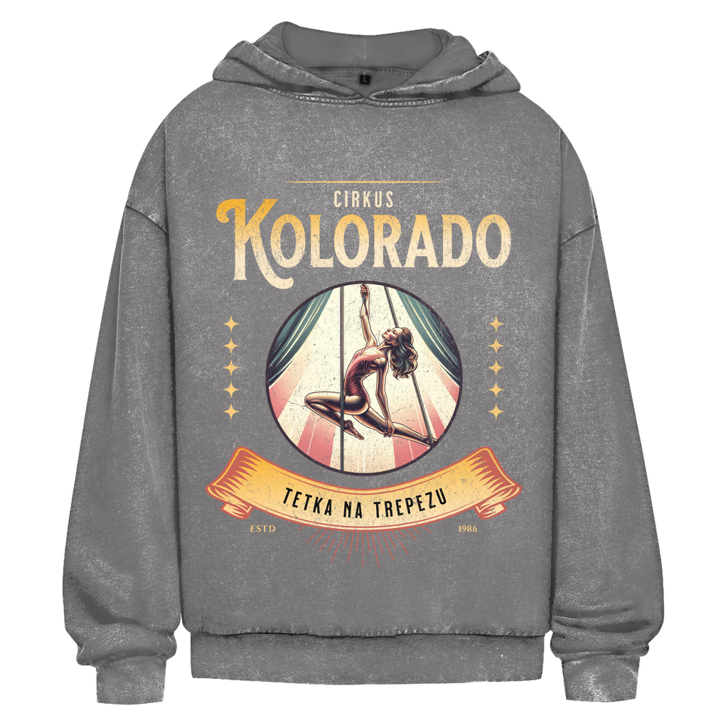 Cirkus Kolorado Verwaschener Oversize-Hoodie