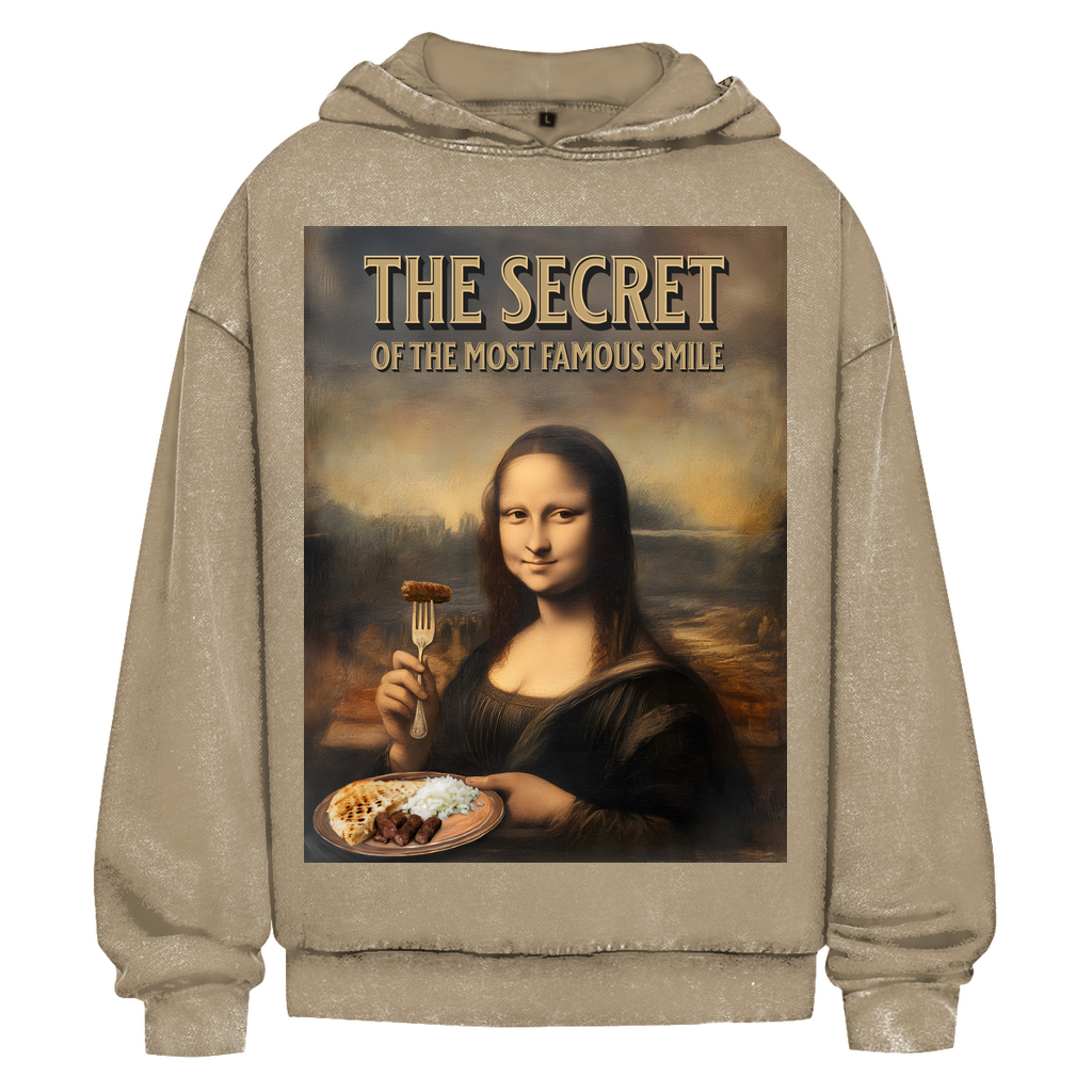Mona Lisa Verwaschener Oversize-Hoodie