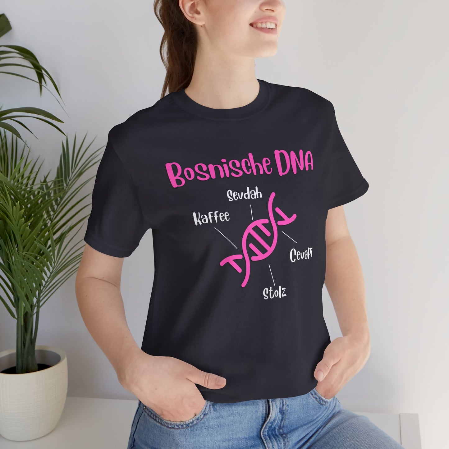 Bosnische DNA Unisex Kurzärmeliges T-Shirt
