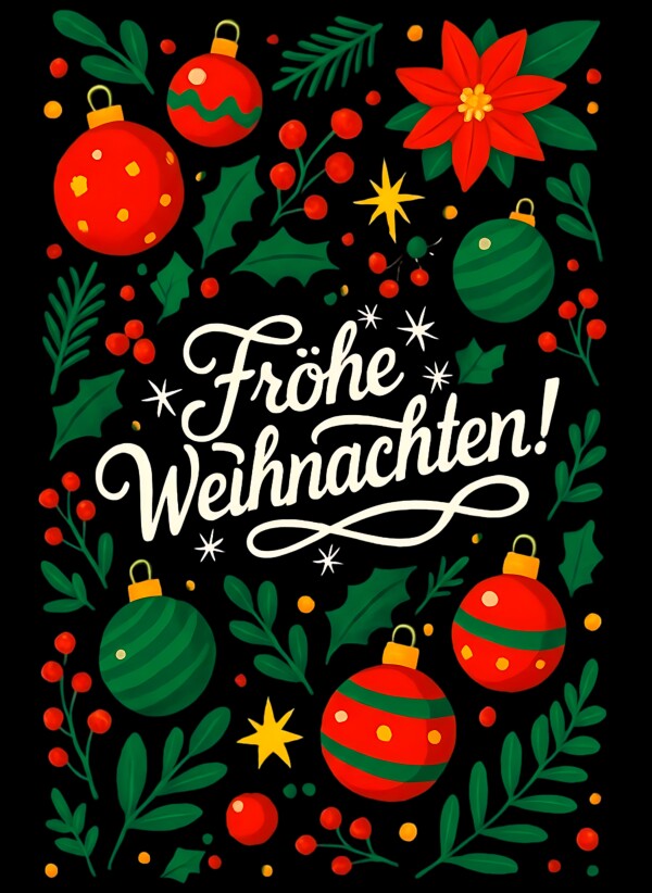 Frohe Weihnachten Premium Decke