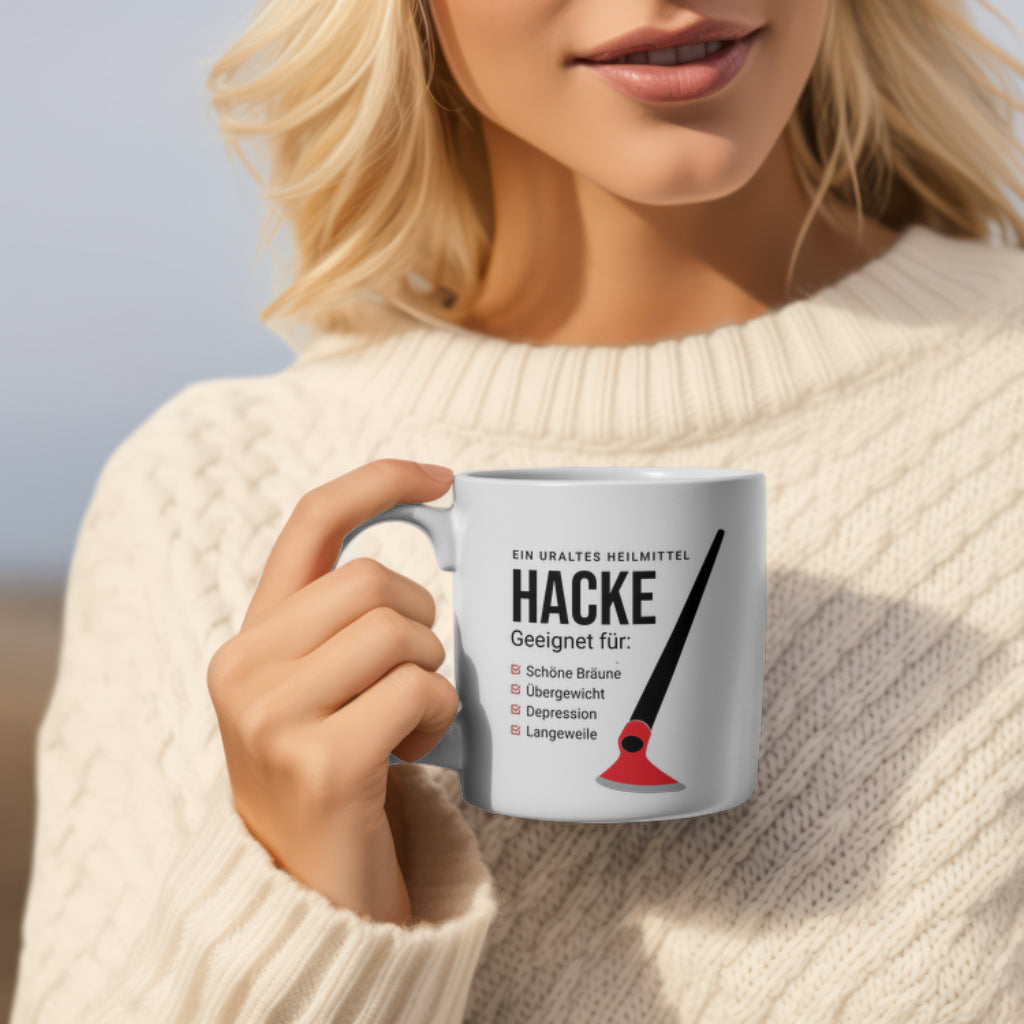 Hacke Weiße Keramiktasse