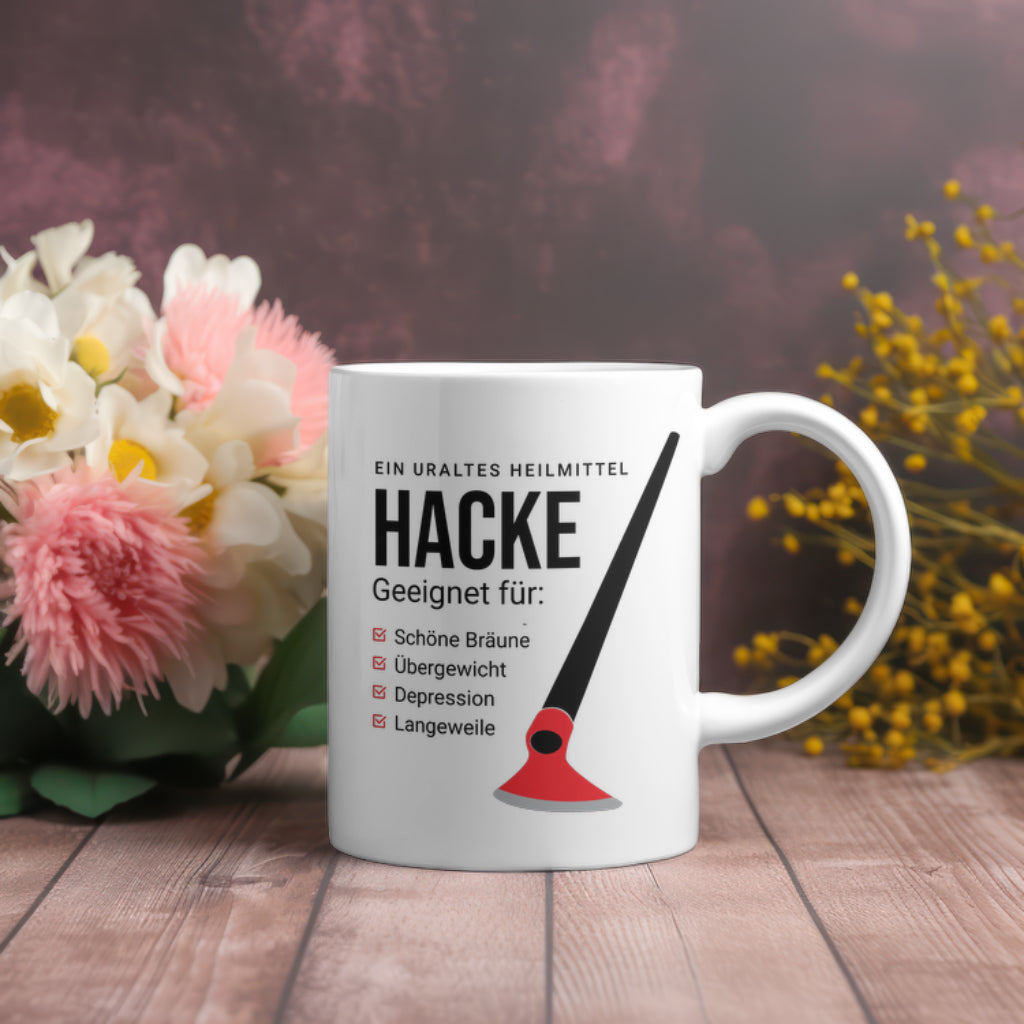 Hacke Weiße Keramiktasse