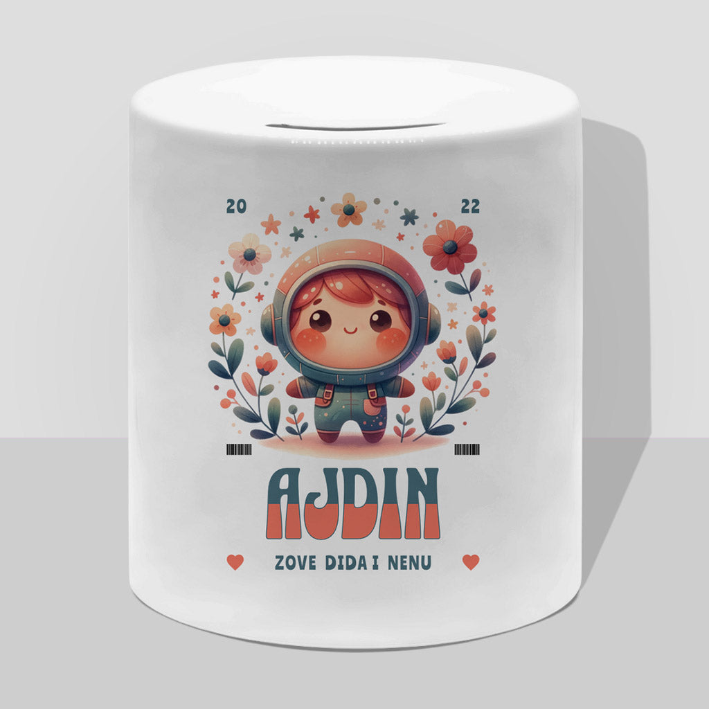 Personalisierte Kinder Astronaut Spardose