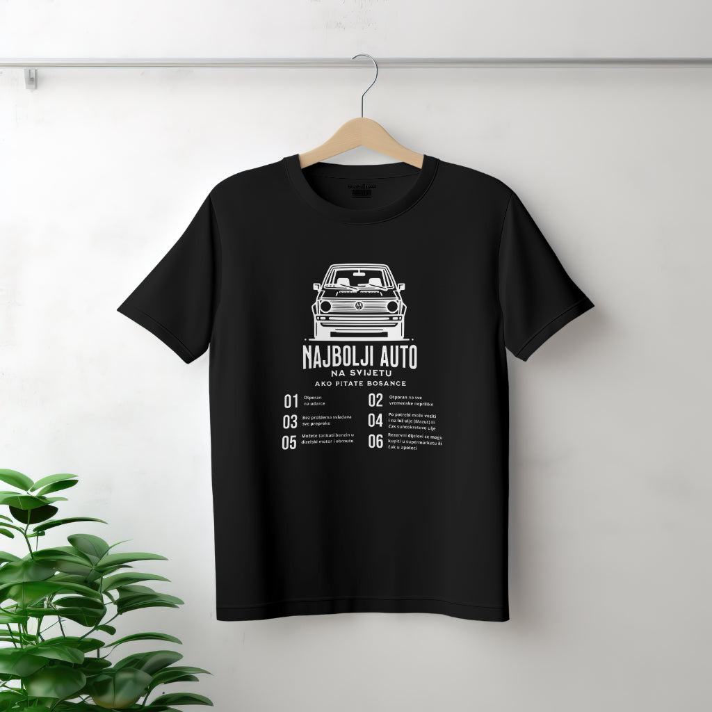 VW Golf 2 Baumwoll-T-Shirt – Das beste Auto der Welt für echte Fans