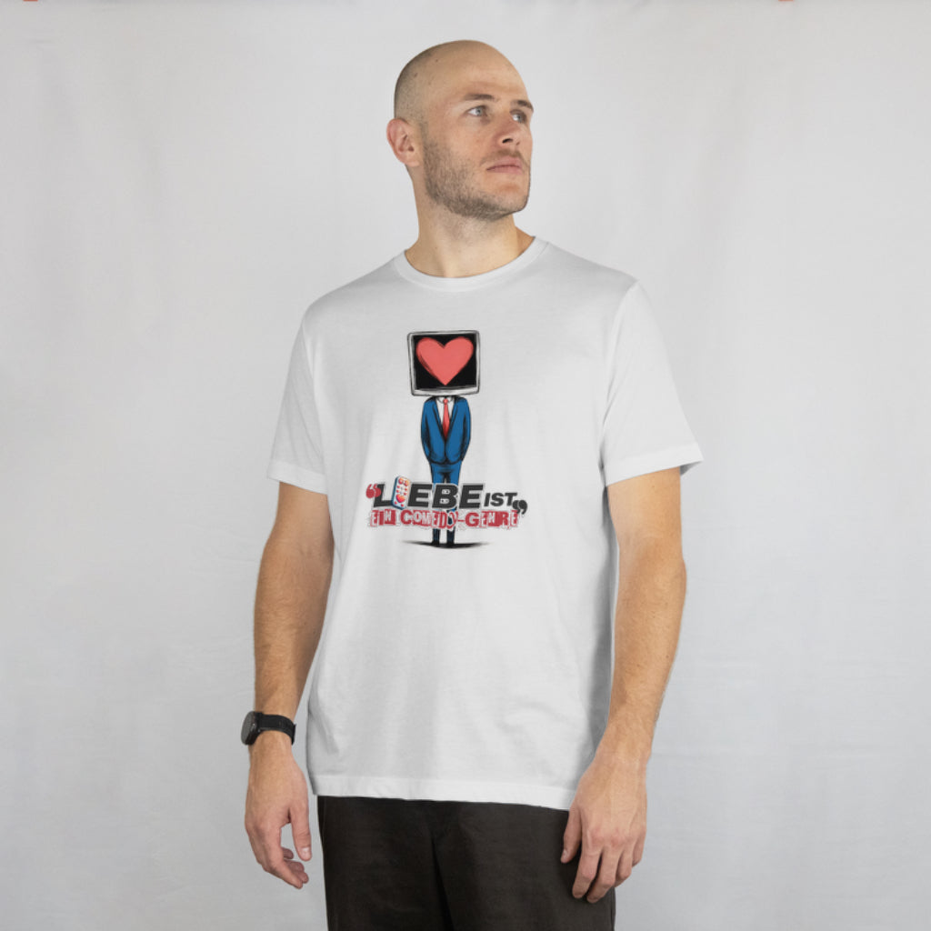 Premium Unisex T-Shirt - Liebe ist ein Comedy-Genre | Soft Cotton Tee