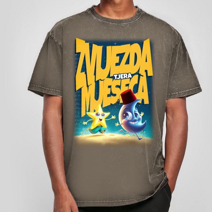 Zvijezda tjera mjeseca Herren Oversize Washed T-Shirt