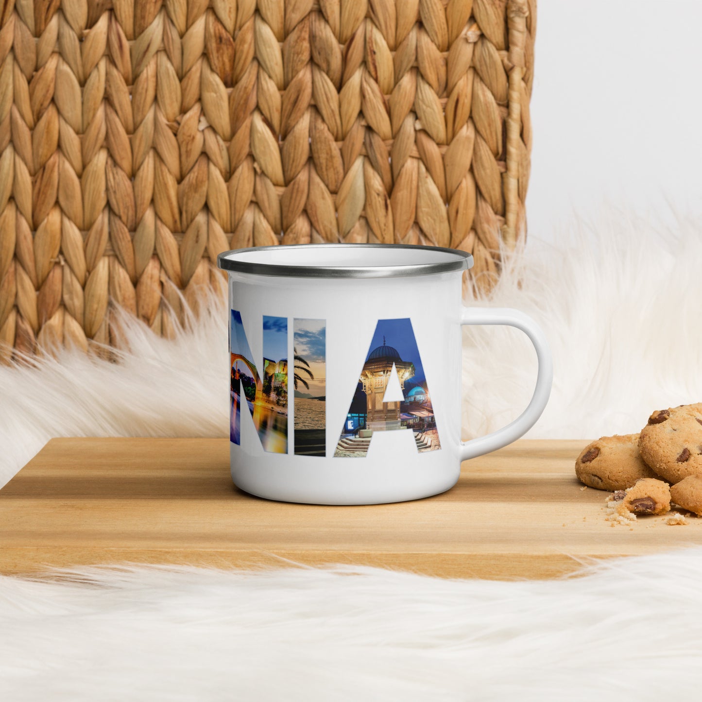 Bosnien Emaille Tee- und Kaffeebecher