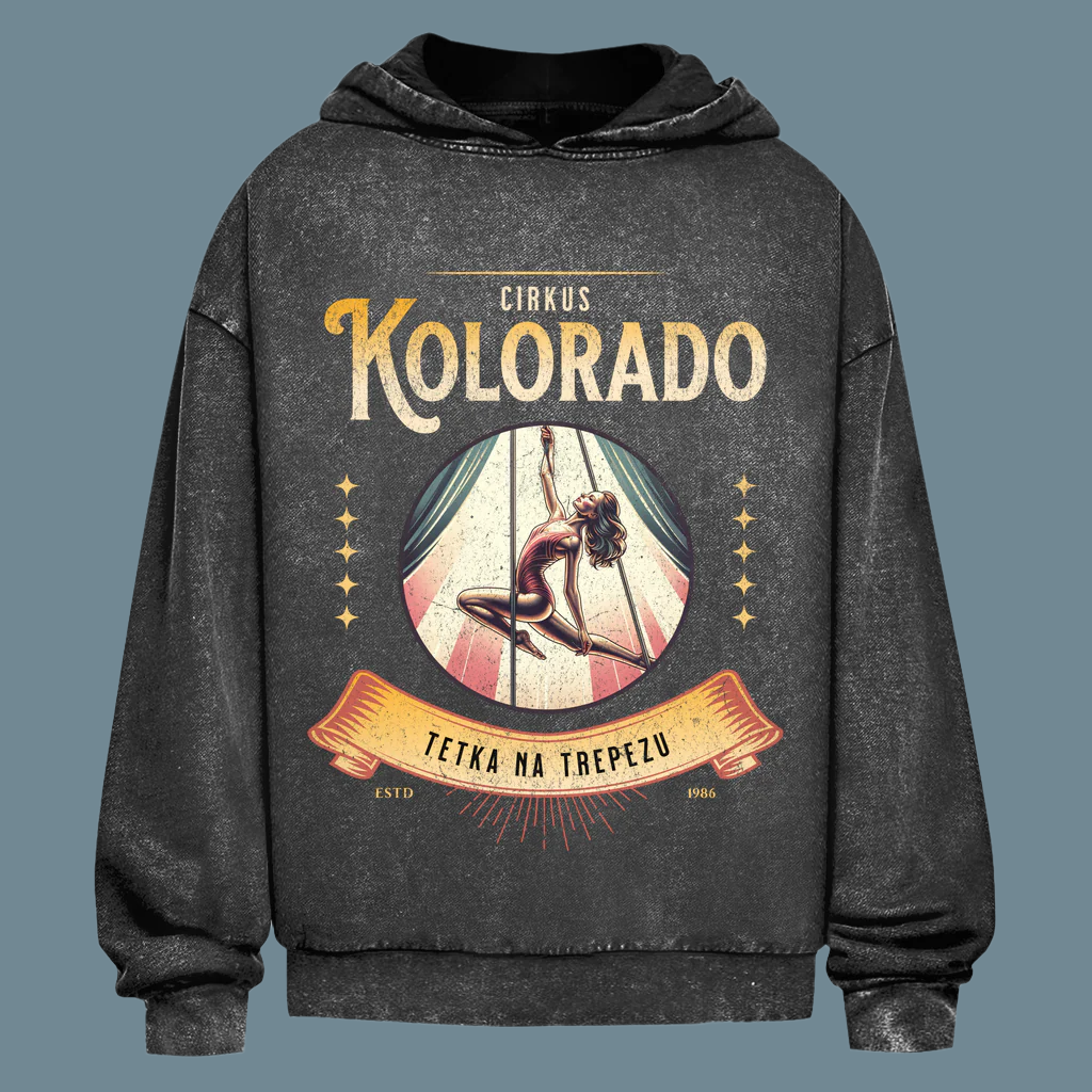 Cirkus Kolorado Verwaschener Oversize-Hoodie